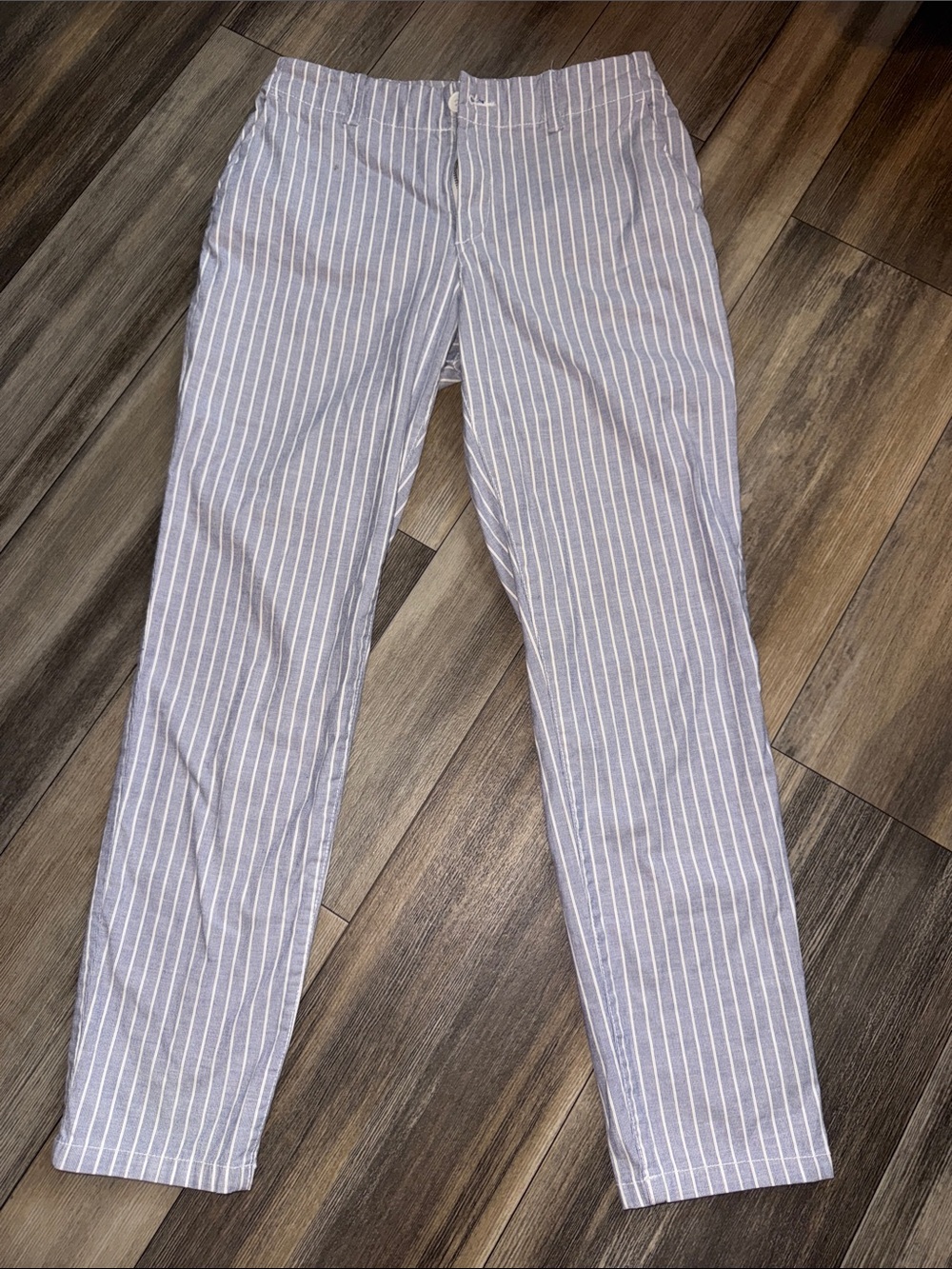 H&M Women’s Cotton Blue Pinstripe  Pants